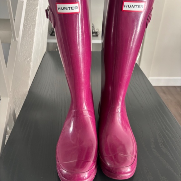 🌧️ Hunter Original Gloss Rain Boots – Women’s Tall – Size 8M/9F US - Picture 2 of 7
